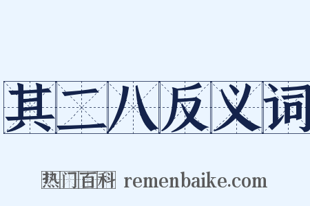 其二八反义词是什么意思的图片
